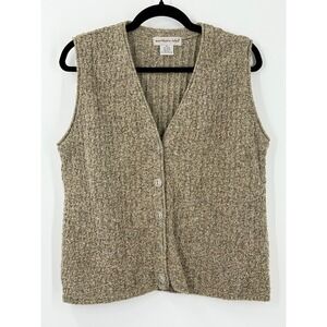 Vtg Northern Isles Sweater Vest Womens sz XL fisherman forest preppy cottagecore
